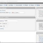 Home page of phpMyAdmin